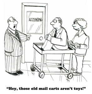 Mail Cart Cartoon